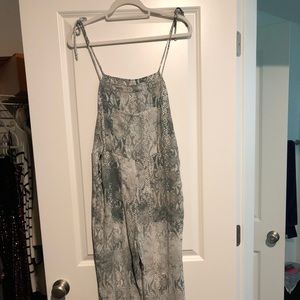 Python Casual Jumpsuit with shoulder tie